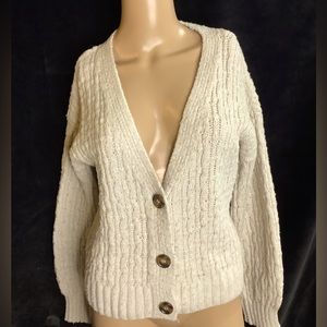 Ladies Cardigan Knit Sweater by Pink Rose, Size Medium